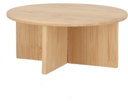 Esschert Design plantentafeltje - van bamboe hout - afmeting: D25 cm x H11 cm - verhoger - tuin - serre - balkon