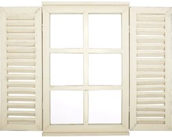 Esschert Design Spiegelvenster 38,8 X 59 Cm Hout Creme