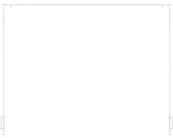 Esschert Design Tafelstang met klem decoratief wit - tafelklem