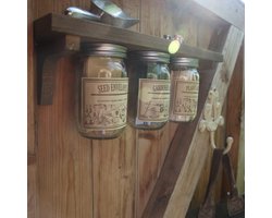 Esschert Design Tuinierplank Opa's Berghok Hout/glas Bruin