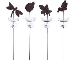 Esschert Design Tuinkandelaar Gietijzer/glas Roestbruin