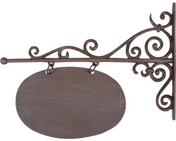 Esschert Design Uithangbord Groot – Metalen Wandbord – Tuin- en Deurdecoratie