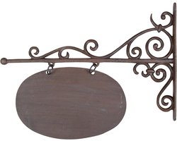 Esschert Design | uithangbord "large" ovaal | afm. 45x39 cm | LH102