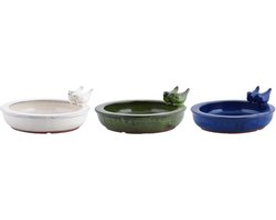 Esschert Design - Vogelbad Rond Keramiek - Groen
