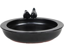 Esschert Design - Vogelbad Rond Keramiek - Zwart