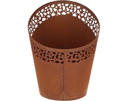 Esschert Design Vuuremmer roest - laser cut rondjes