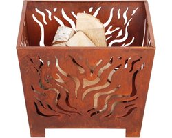 Esschert Design Vuurkorf - 39 x 39 x 30 cm - Roest - FF161