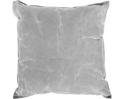 Esschert Design - Waxed canvas outdoor buitenkussen - 47,5X47,5cm - Grijs
