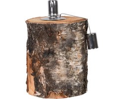 Esschert FF418 Olielamp Berken | Olielamp in stijlvolle Berkenstam