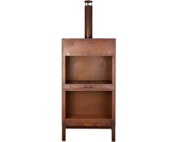 Esschert Terraskachel + Houtopslag Roest XL