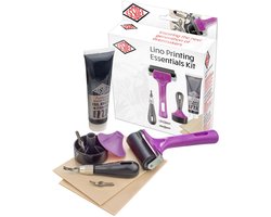 Essdee linodruk essentials kit - creatieve startersset voor block printing.