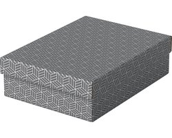 Esselte Home Middelgrote Opberg- en Geschenkdoos met Deksel, Set van 3 Stuks - Geschenkverpakking - 100% Gerecycled Karton en 100% Recyclebaar - Wit