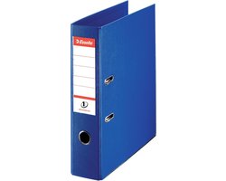 Esselte No.1 Kunststof A4 Ordner met Etikethouder - 2-Rings - Rugbreedte Van 75mm - Capaciteit van 500 Vel - Blauw
