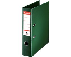 Esselte No.1 Kunststof A4 Ordner met Etikethouder - 2-Rings - Rugbreedte Van 75mm - Capaciteit van 500 Vel - Groen