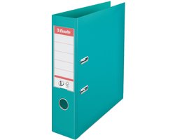 Esselte No.1 Kunststof A4 Ordner met Etikethouder - 2-Rings - Rugbreedte Van 75mm - Capaciteit van 500 Vel - Turquoise
