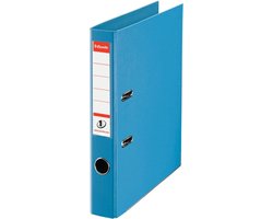 Esselte No.1 Power Kunststof A4 Ordner met Etikethouder - 2-Rings - Rugbreedte Van 50mm - Capaciteit van 350 Vel - Lichtblauw