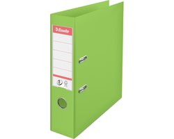 Esselte No.1 VIVIDA Kunststof A4 Ordner met Etikethouder - Voor 500 Vel - Rugbreedte van 75mm - Groen