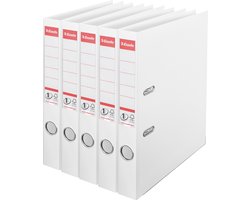 Esselte Nr.1 Vivida Ordner - Rugbreedte van 50mm - Voordeelverpakking (5 stuks) - Wit