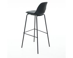 Essence Ferro barkruk zwart - zwart onderstel - 75 cm