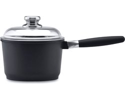 Essentials Steelpan Met Deksel Scala 20 Cm - Zwart - PFAS-vrij