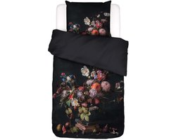 ESSENZA Bouquet Dekbedovertrek Antraciet - Eenpersoons – 140x200/220 cm