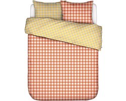 ESSENZA Checking-In Dekbedovertrek Oranje - Tweepersoons – 200x200/220 cm