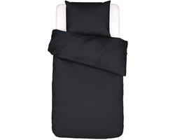 Essenza Essential Satin Dekbedovertrek Katoensatijn Anthracite - Eenpersoons – 140x200/220 cm