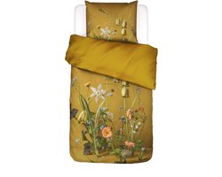 ESSENZA Ficaria Dekbedovertrek Flower ochre - Eenpersoons – 140x200/220 cm