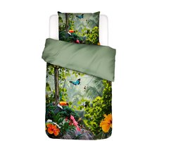 ESSENZA Gabriel Dekbedovertrek Groen - Eenpersoons – 140x200/220 cm