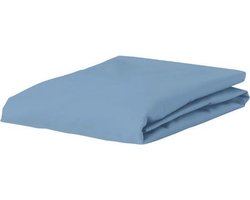 Essenza Hoeslaken 100% Katoen Satijn - Tweepersoons - 140x200 cm - Mid Blue
