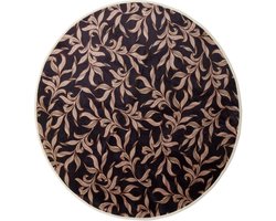 ESSENZA Juliette Vloerkleed Almost black - Ø 90 cm