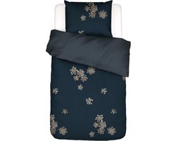 Essenza Lauren Dekbedovertrek Katoensatijn Indigo blauw - Eenpersoons – 140x200/220 cm
