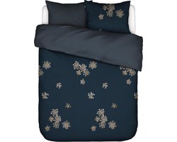 Essenza Lauren Dekbedovertrek Katoensatijn Indigo blauw - Tweepersoons – 200x200/220 cm