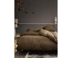 ESSENZA Minte Dekbedovertrek Cafe Noir - Tweepersoons – 200x200/220 cm