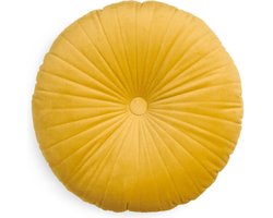 ESSENZA Naina Sierkussen Mosterdgeel - Ø 40 cm