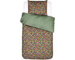 ESSENZA Tulip Field Dekbedovertrek Grass green - Eenpersoons – 140x200/220 cm
