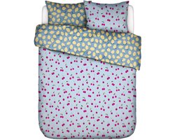 ESSENZA Zesty Cherry Dekbedovertrek Ijsblauw - Tweepersoons – 200x200/220 cm