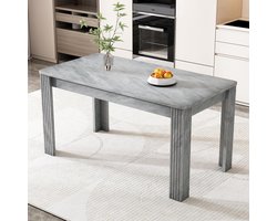 Esszimmertisch, Zeitgemäßer Esstisch, Robuster Esstisch, Tisch mit vier Beinen, Massivholztisch, Eichenholztisch, Rechteckiger Esstisch, Kaffee-Freizeittisch, Modern einfacher Esstisch, Beton-Optik