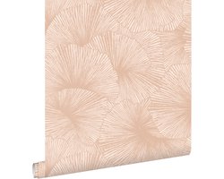 ESTAhome behang 3D-motief bladeren oudroze - 53 cm x 10.05 m - 131397