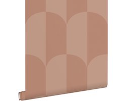 ESTAhome behang art deco bogen terracotta roze - 53 cm x 10.05 m - 131238