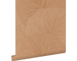 ESTAhome behang bladeren terracotta roze - 53 cm x 10.05 m - 139916