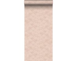 ESTAhome behang getekende bladeren terracotta roze - 53 cm x 10.05 m - 139492