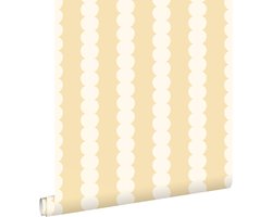 ESTAhome behang grafische print pastel geel - 50 x 900 cm - 131746