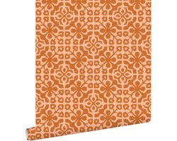 ESTAhome behang verweerde tegels oranje bruin - 50 x 900 cm - 131481