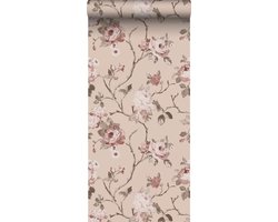 ESTAhome behang vintage bloemen roze - 53 cm x 10.05 m - 139476