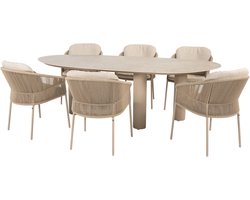 Estate Florence dining tuinset 240x105xH75 cm 7 delig keramiek latte Taste 4SO
