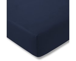 Estella Jersey Hoeslake 100x200cm - Saphir Blauw
