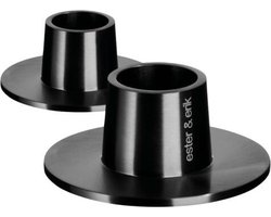 Ester & Erik - Kaarsenhouder zwart mat (set van 2) - Kandelaren