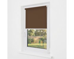 Estika Klemmfix rolgordijn zonder boren 75x150 cm chocolade lichtdoorlatend