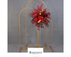 Eszenzics™ Bruiloft boog - Rond - Goud - 200 cm - Decoratieve metalen boog - Ballonenboog - Verjaardag - Babyshower - Feest